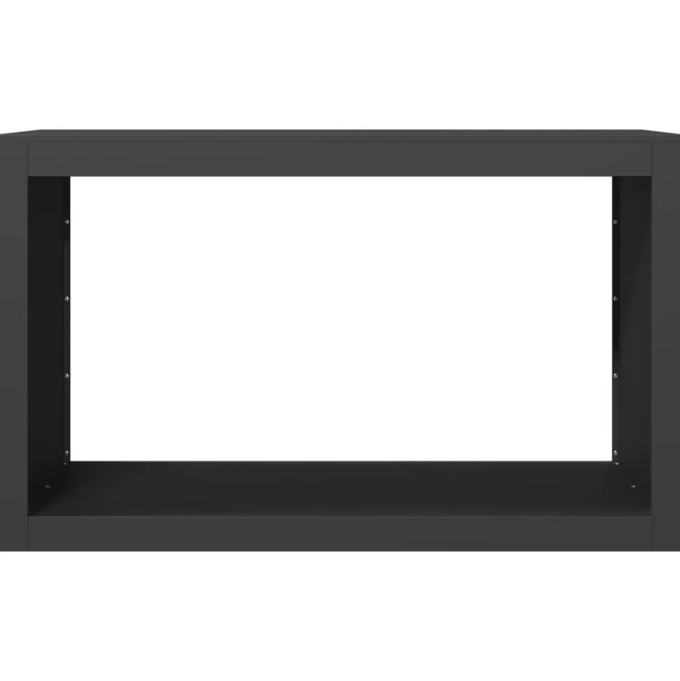 VIDAXL - Portant de bois de chauffage noir 100x40x60 cm acier