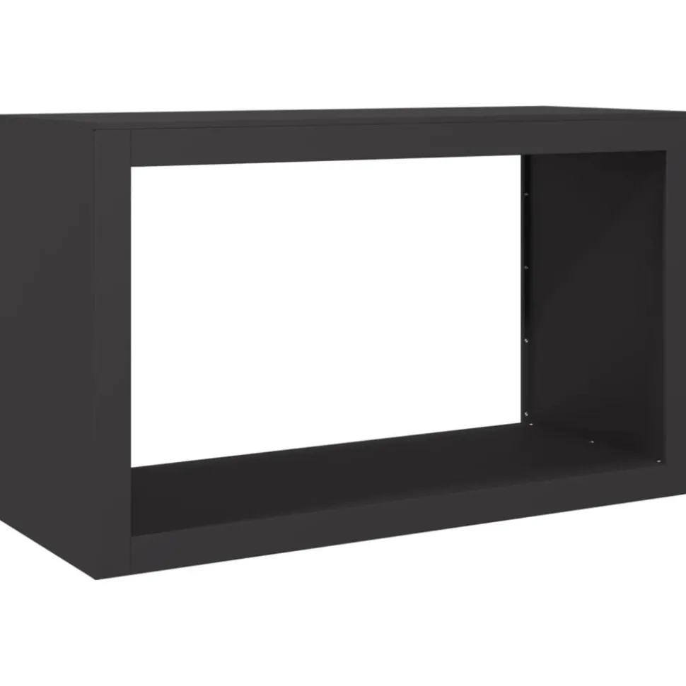 VIDAXL - Portant de bois de chauffage noir 100x40x60 cm acier