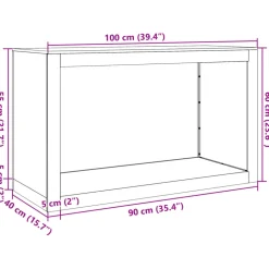VIDAXL - Portant de bois de chauffage vert 100x40x60 cm acier