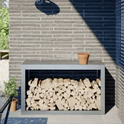 VIDAXL - Portant de bois de chauffage 100x40x60 cm acier galvanisé