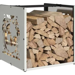 VIDAXL - Portant de bois de chauffage 40x40x40 cm acier inoxydable