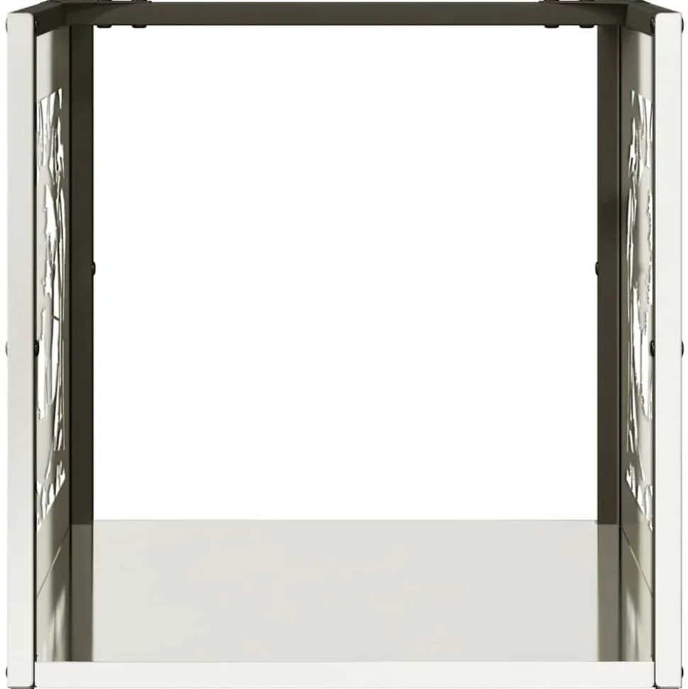 VIDAXL - Portant de bois de chauffage 40x40x40 cm acier inoxydable