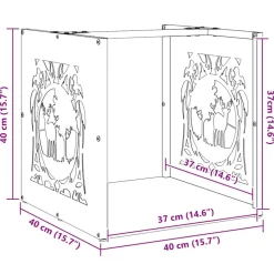 VIDAXL - Portant de bois de chauffage 40x40x40 cm acier inoxydable