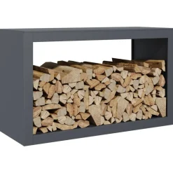 VIDAXL - Portant de bois de chauffage anthracite 100x40x60 cm acier