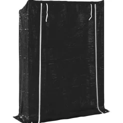 VIDAXL - Portant de bois de chauffage et housse de pluie acier galvanisé