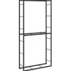 VIDAXL - Portant de bois de chauffage noir 100x30x209 cm acier