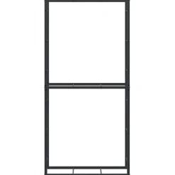 VIDAXL - Portant de bois de chauffage noir 100x30x209 cm acier