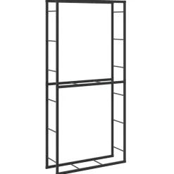 VIDAXL - Portant de bois de chauffage noir 100x30x209 cm acier
