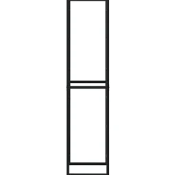 VIDAXL - Portant de bois de chauffage noir 50x30x209 cm acier