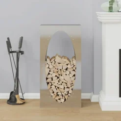 VIDAXL - Portant de bois de chauffage 50x23x100 cm acier inoxydable
