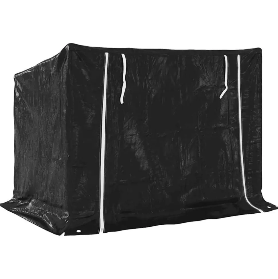 VIDAXL - Portant de bois de chauffage et housse de pluie acier galvanisé