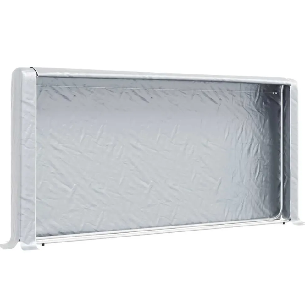 VIDAXL - Portant de bois de chauffage et housse de pluie acier galvanisé