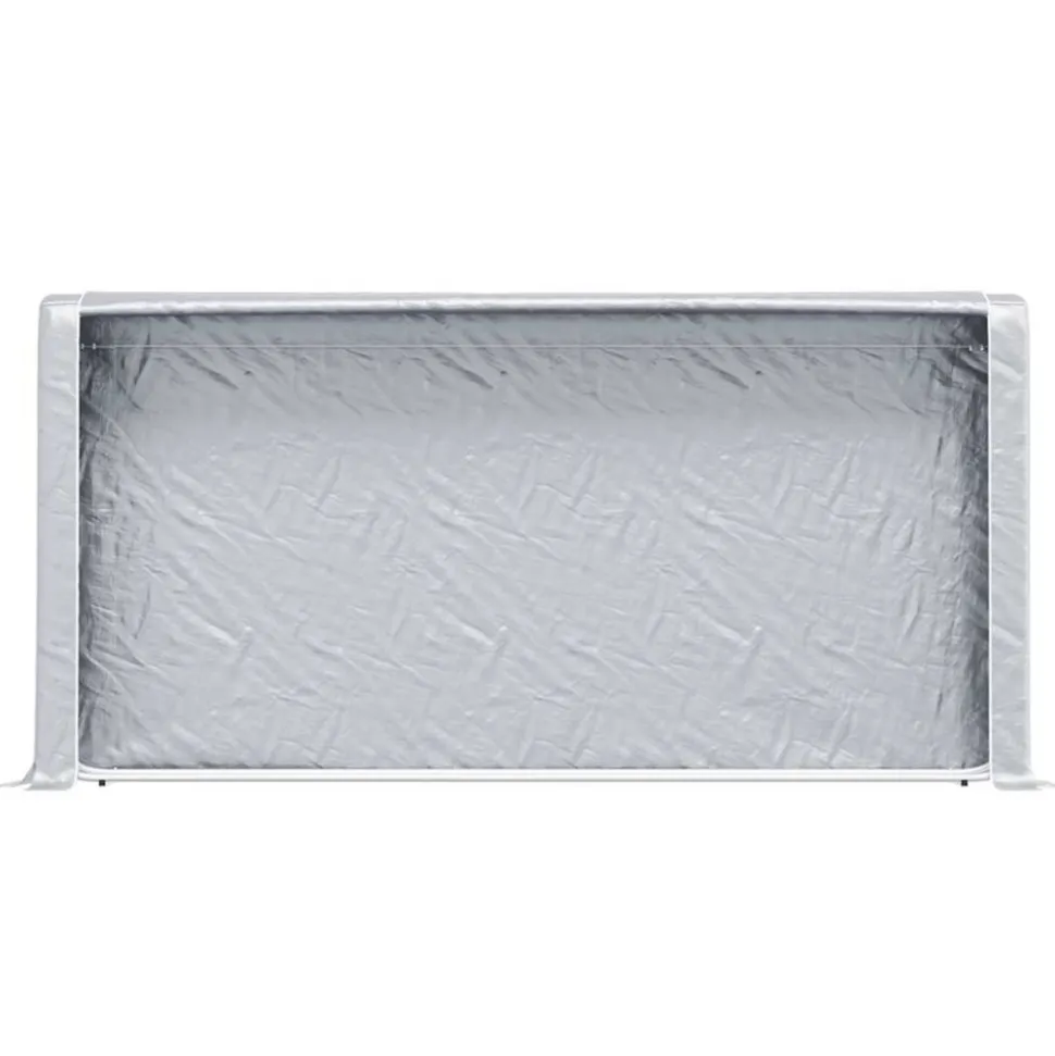 VIDAXL - Portant de bois de chauffage et housse de pluie acier galvanisé