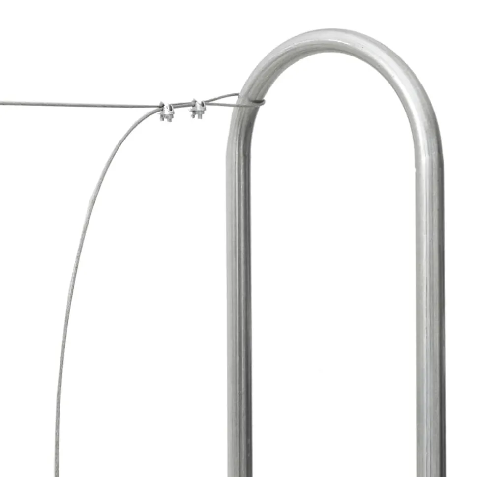 VIDAXL - Portant de bois de chauffage et housse de pluie acier galvanisé