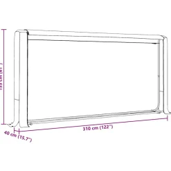 VIDAXL - Portant de bois de chauffage et housse de pluie acier galvanisé