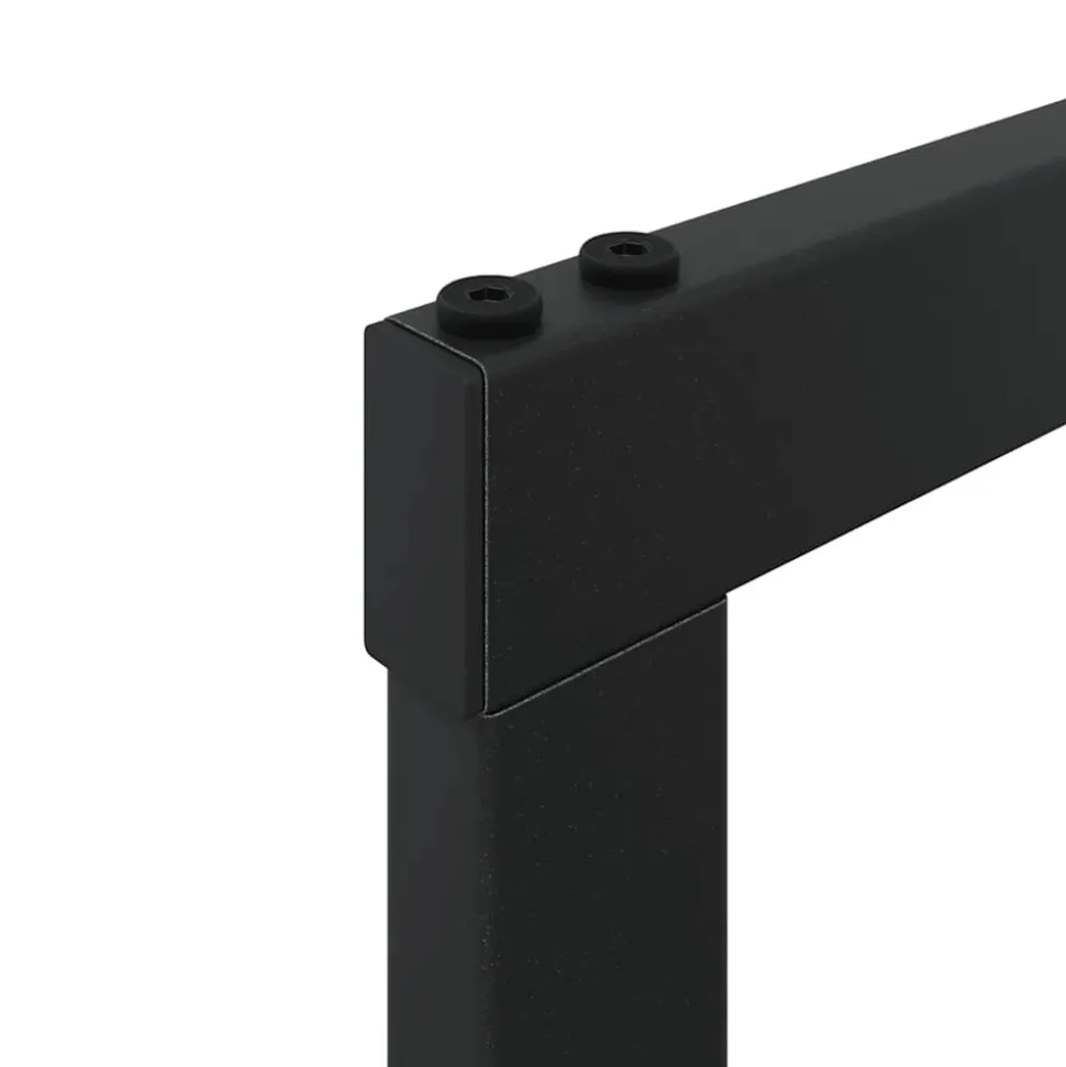 VIDAXL - Portant de bois de chauffage noir 55x30x61 cm acier