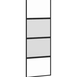 VIDAXL - Porte coulissante kit de quincaillerie trempé verre aluminium