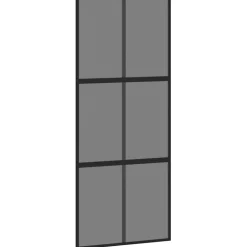 VIDAXL - Porte coulissante kit de quincaillerie trempé verre aluminium