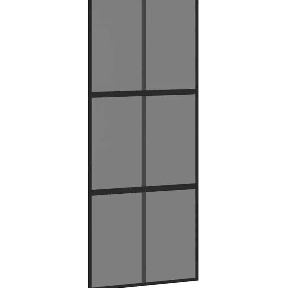 VIDAXL - Porte coulissante kit de quincaillerie trempé verre aluminium