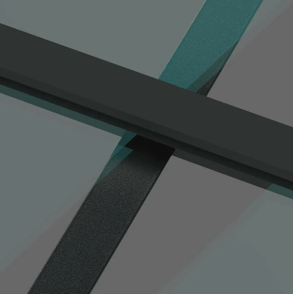 VIDAXL - Porte coulissante kit de quincaillerie trempé verre aluminium