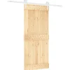 VIDAXL - Porte coulissante et kit de quincaillerie 90x210 cm pin massif
