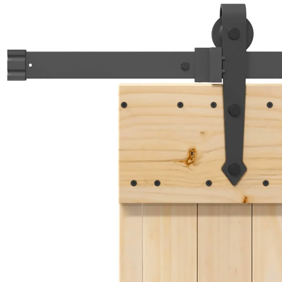 VIDAXL - Porte coulissante et kit de quincaillerie 80x210 cm pin massif
