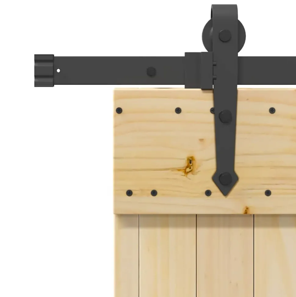 VIDAXL - Porte coulissante et kit de quincaillerie 80x210 cm pin massif