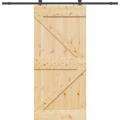 VIDAXL - Porte coulissante et kit de quincaillerie 80x210 cm pin massif