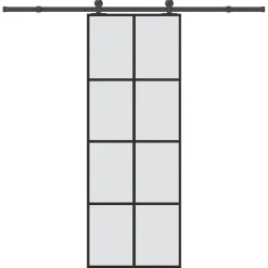 VIDAXL - Porte coulissante avec kit de quincaillerie 76x205 cm verre esg