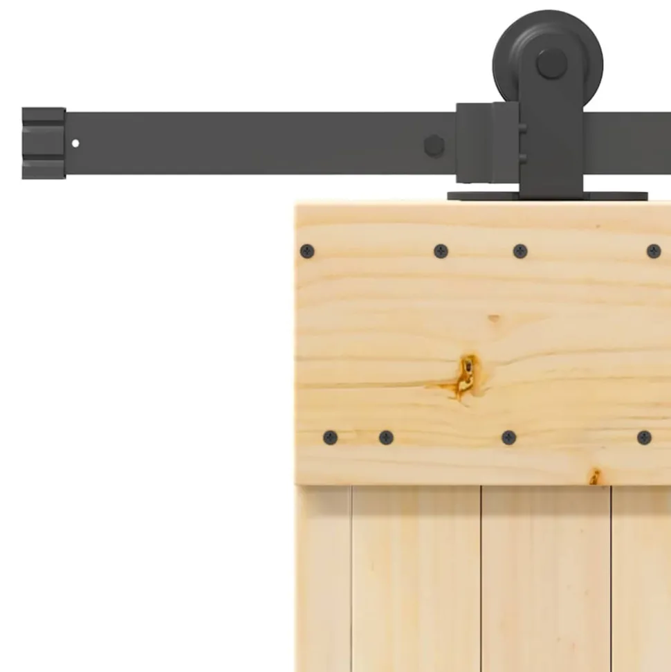 VIDAXL - Porte coulissante et kit de quincaillerie 90x210 cm pin massif