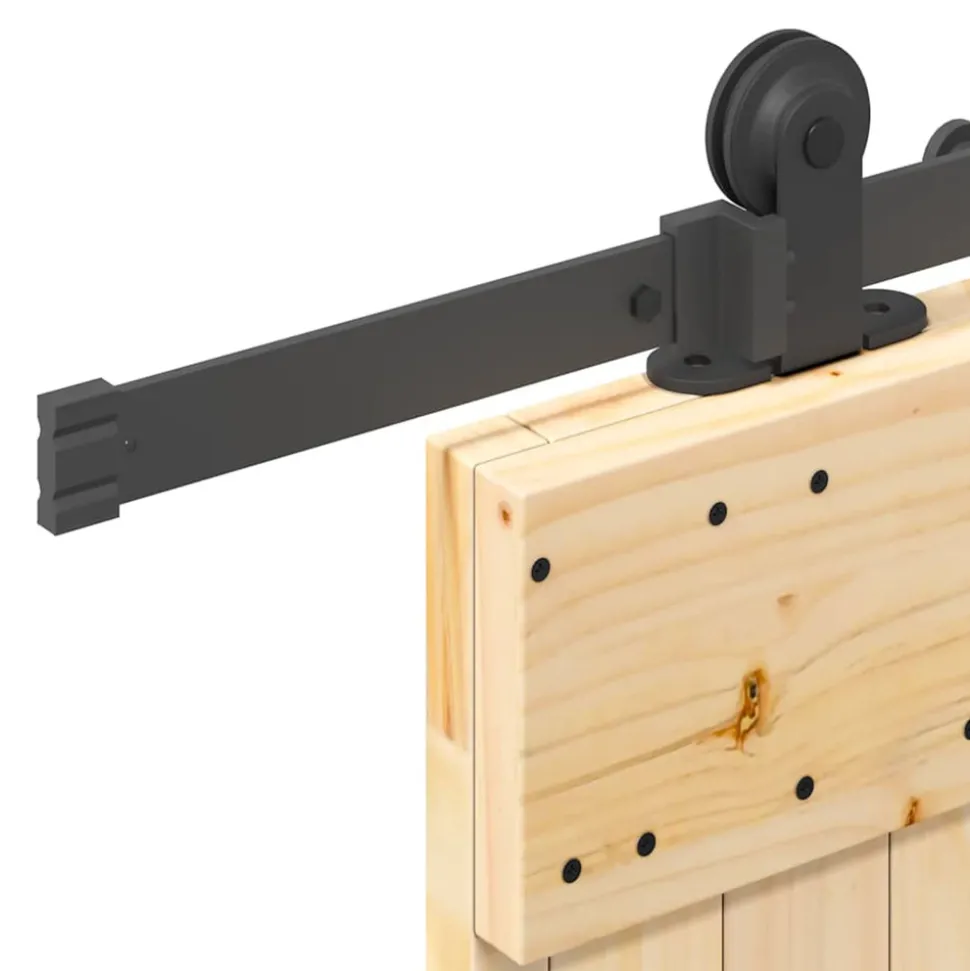 VIDAXL - Porte coulissante et kit de quincaillerie 90x210 cm pin massif