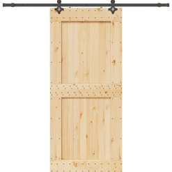 VIDAXL - Porte coulissante et kit de quincaillerie 100x210 cm pin massif
