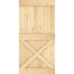 VIDAXL - Porte coulissante et kit de quincaillerie 100x210 cm pin massif