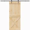 VIDAXL - Porte coulissante et kit de quincaillerie 90x210 cm pin massif