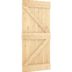 VIDAXL - Porte coulissante et kit de quincaillerie 90x210 cm pin massif
