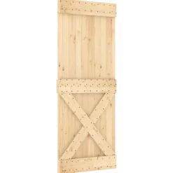 VIDAXL - Porte coulissante et kit de quincaillerie 80x210 cm pin massif
