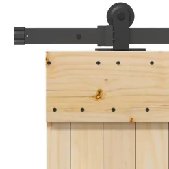 VIDAXL - Porte coulissante et kit de quincaillerie 80x210 cm pin massif