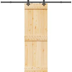 VIDAXL - Porte coulissante et kit de quincaillerie 70x210 cm pin massif