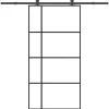 VIDAXL - Porte coulissante et kit de quincaillerie 102,5x205cm verre esg