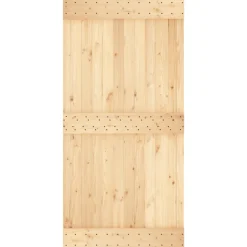 VIDAXL - Porte coulissante et kit de quincaillerie 100x210 cm pin massif