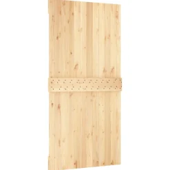 VIDAXL - Porte coulissante et kit de quincaillerie 100x210 cm pin massif