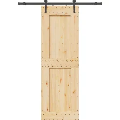 VIDAXL - Porte coulissante et kit de quincaillerie 70x210 cm pin massif