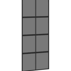 VIDAXL - Porte coulissante kit de quincaillerie trempé verre aluminium