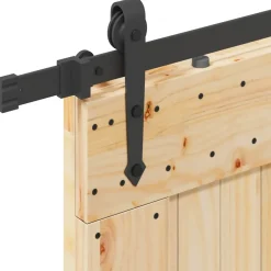 VIDAXL - Porte coulissante et kit de quincaillerie 95x210 cm pin massif