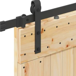 VIDAXL - Porte coulissante et kit de quincaillerie 90x210 cm pin massif