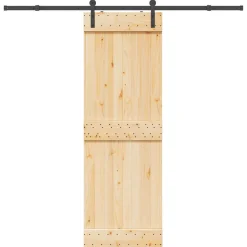 VIDAXL - Porte coulissante et kit de quincaillerie 70x210 cm pin massif