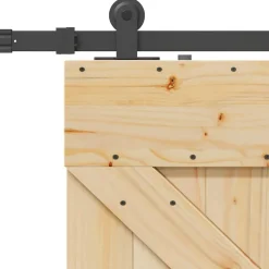 VIDAXL - Porte coulissante et kit de quincaillerie 100x210 cm pin massif