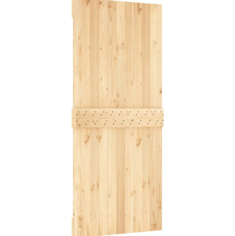 VIDAXL - Porte coulissante et kit de quincaillerie 90x210 cm pin massif