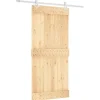 VIDAXL - Porte coulissante et kit de quincaillerie 95x210 cm pin massif