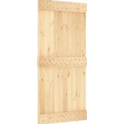 VIDAXL - Porte coulissante et kit de quincaillerie 95x210 cm pin massif